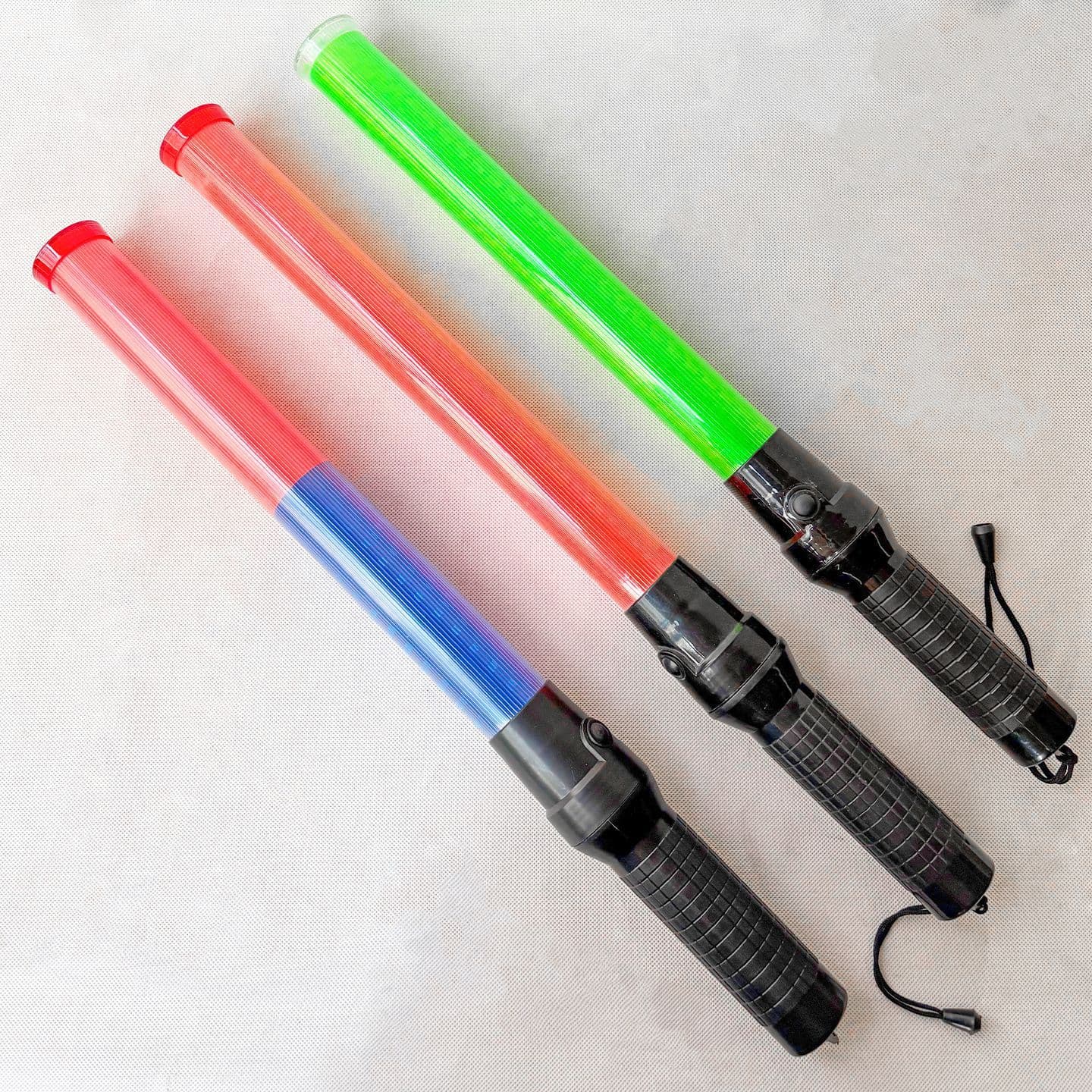 54cm Traffic Baton Rechargeable Dry Battery Emergency Flash Stick Handheld Glow Stick LED Warning Baton Light