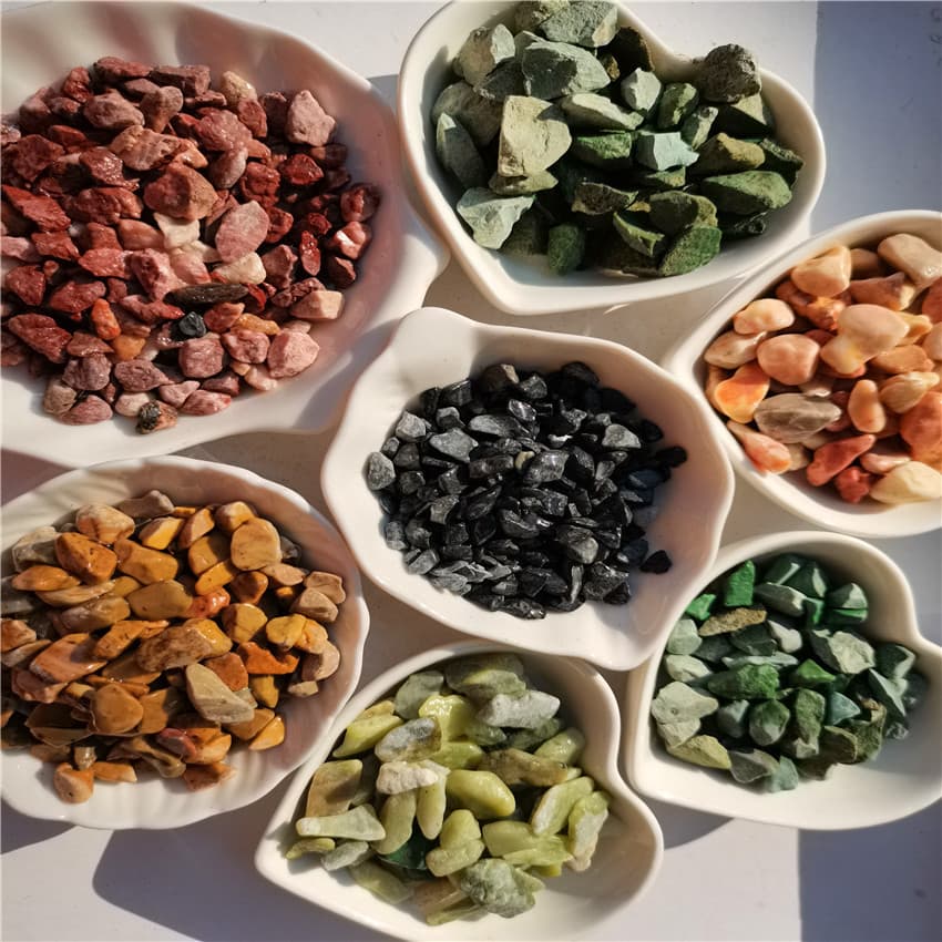 Garden Supply of Pebbles and Crushed Stones, Black Gravel, White Small Stones, Colored Succulent Potting Topping Stones
