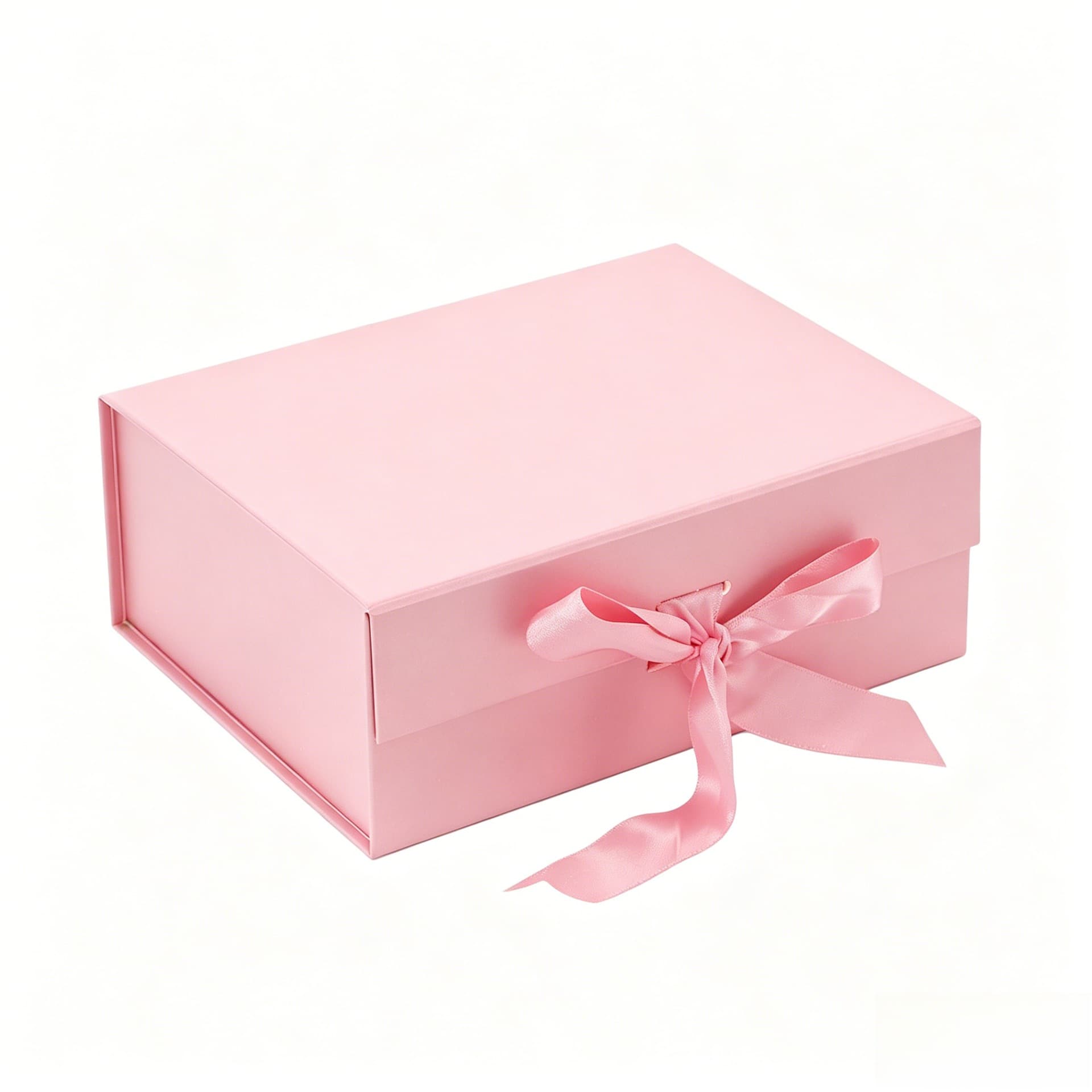 Cross-border one-piece ribbon folding box, portable magnetic closure, custom gift box, flip-top premium, can be paired with sets