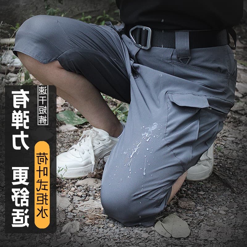 Summer Lightweight 5-Inch Shorts for Men Quick-Dry Stretch Breathable Straight-Leg Cargo Pants Outdoor Sports Casual Tactical Pants