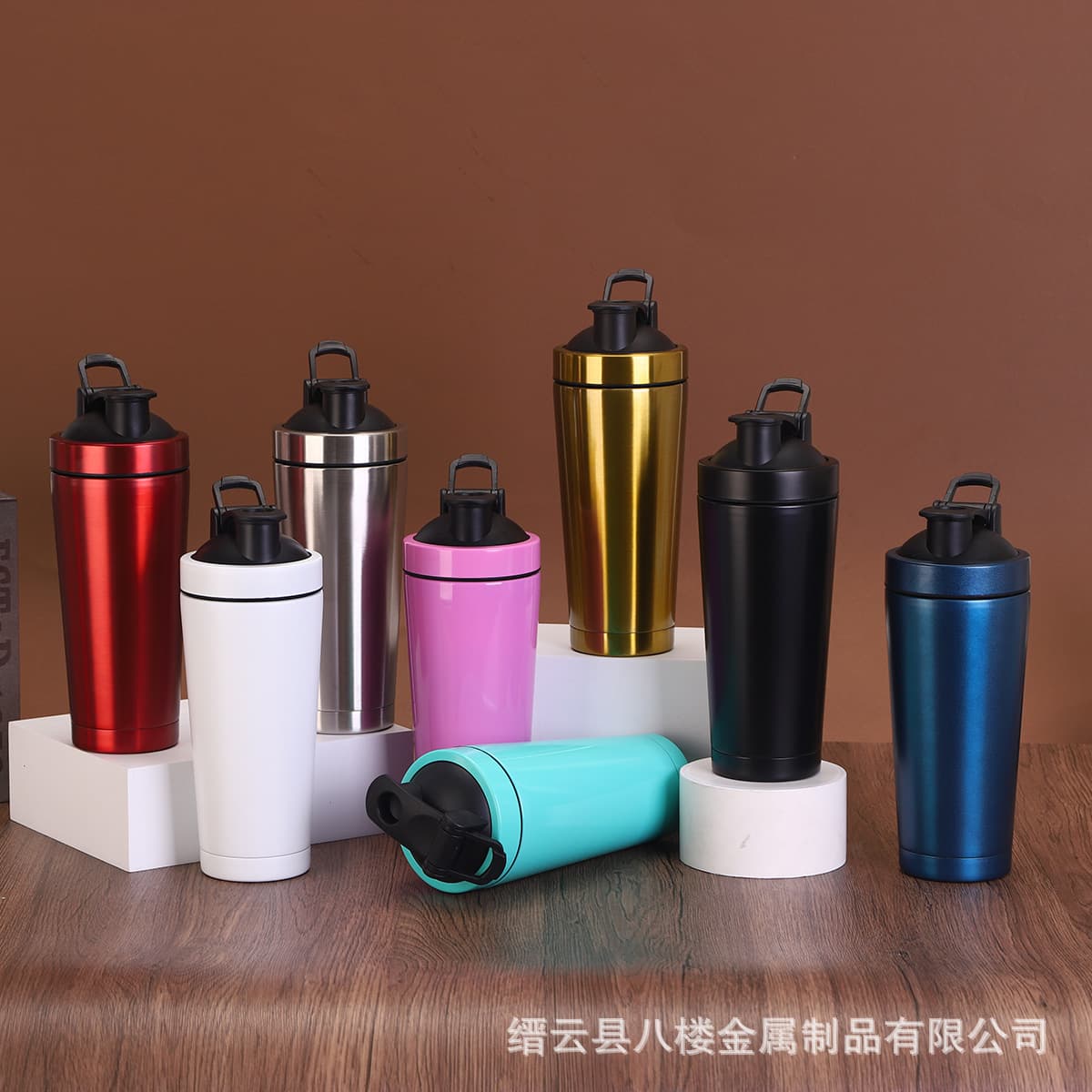 Cross-border Spray-painted 304 Stainless Steel Insulated Protein Shaker Cup Large Capacity Vacuum Portable Mixing Cup Wholesale