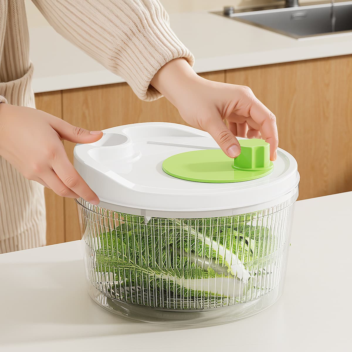 Multi-function Press Vegetable Dehydrator, Fitness Meal Vegetable Salad Dryer, Household Large-capacity Fruit and Vegetable Dehydrator