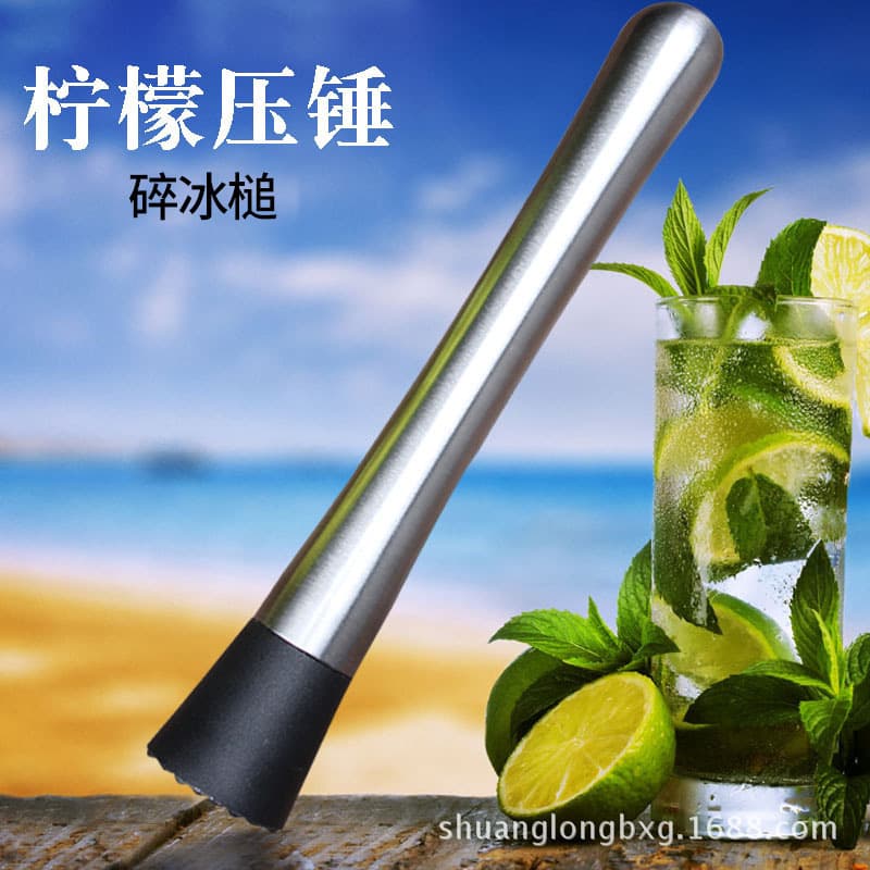 New 304 Stainless Steel Ice Popsicle Crusher, Cocktail Ice Crusher, Milk Tea Lemon Hammer Ice Popsicle Bar Supplies