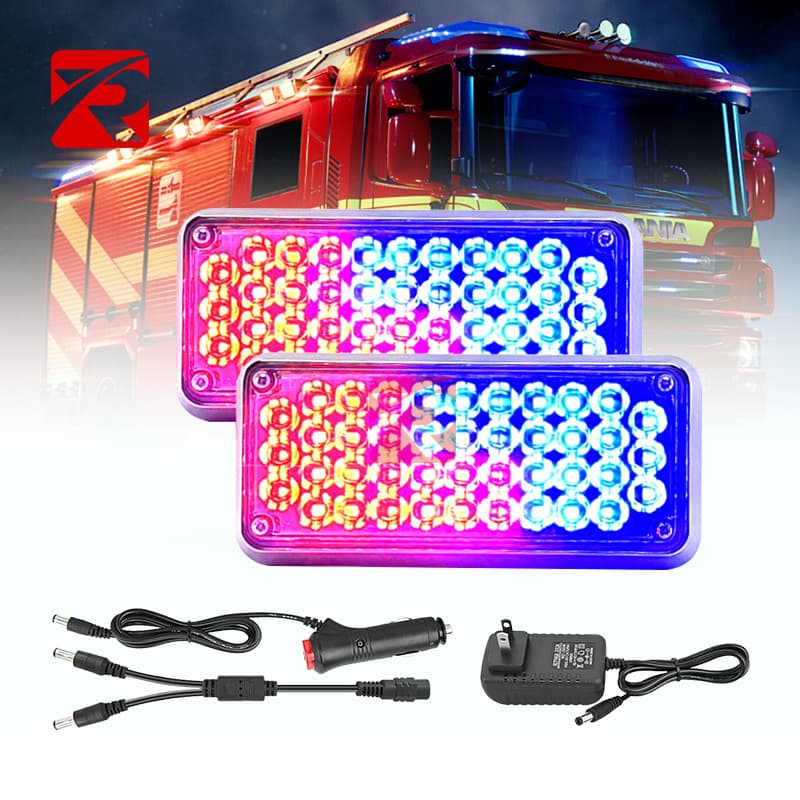 42 LED pair of truck side lights, rescue vehicle, engineering vehicle, RV, guard box strobe warning