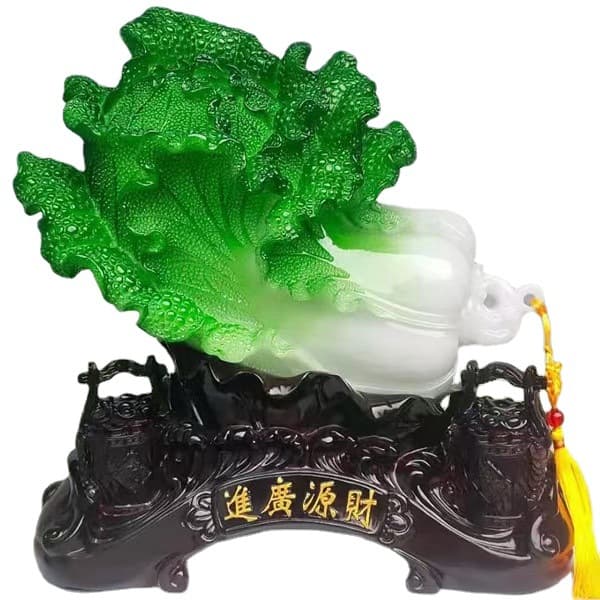 New financial resources, good fortune, jade cabbage, resin handicrafts, opening home decoration gifts