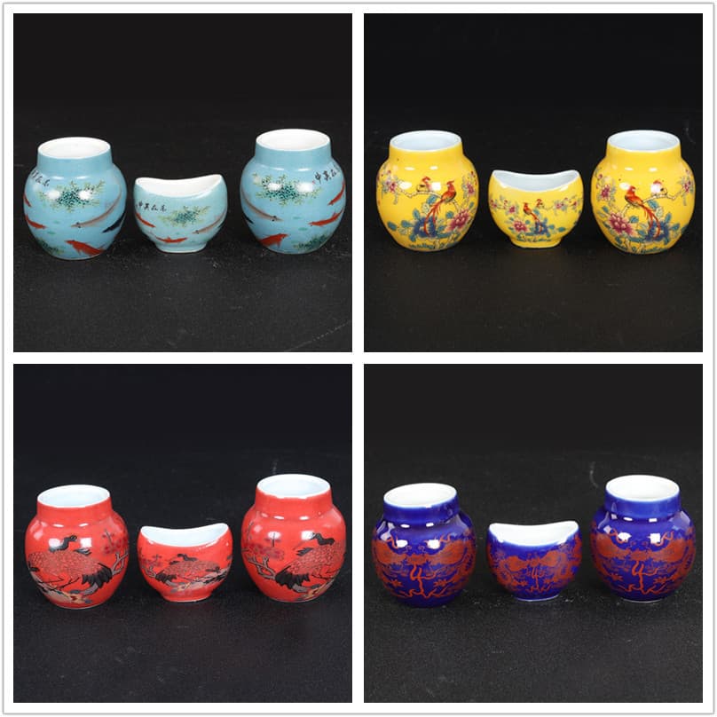 Thrush Food Bowl, Thrush Food Jar, Thrush Food Cup, Thrush Cage Cloisonne Food Cup, Thrush Cage Accessories, Thrush Bird Cage