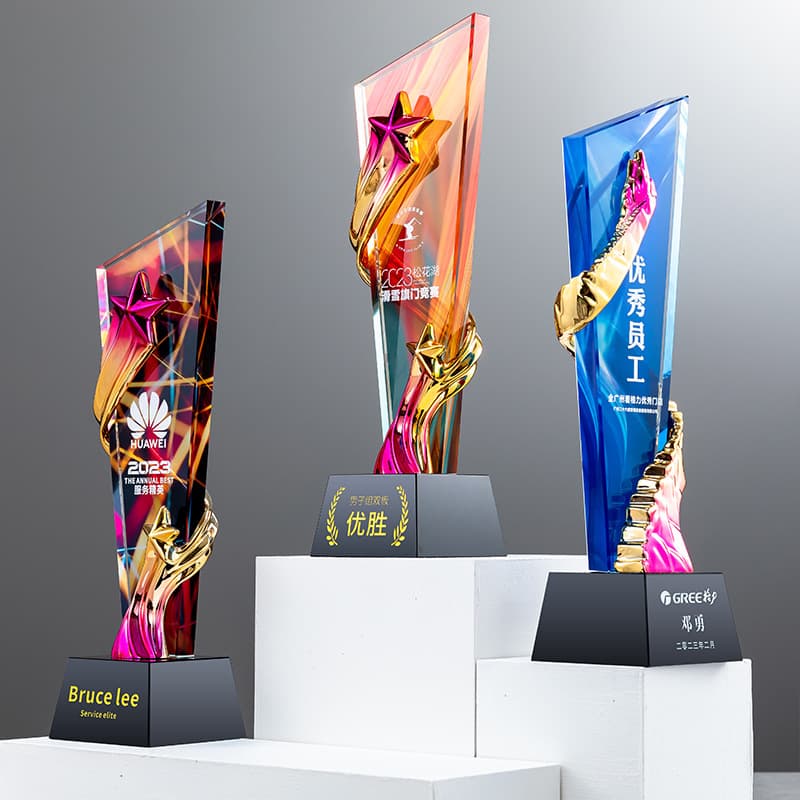 Crystal trophy creative high-end outstanding employee honor medal sports meeting and ball game award souvenir wholesale