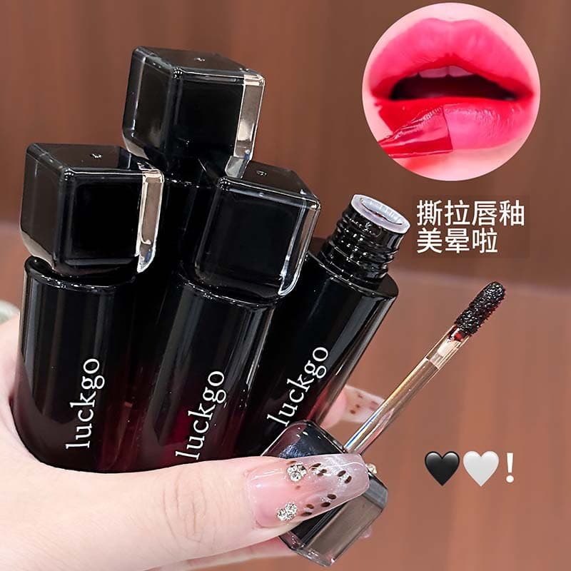 LUCKGO peel-off lip glaze waterproof and sweat-proof long-lasting matte Korean peel-off lip glaze student party domestic makeup