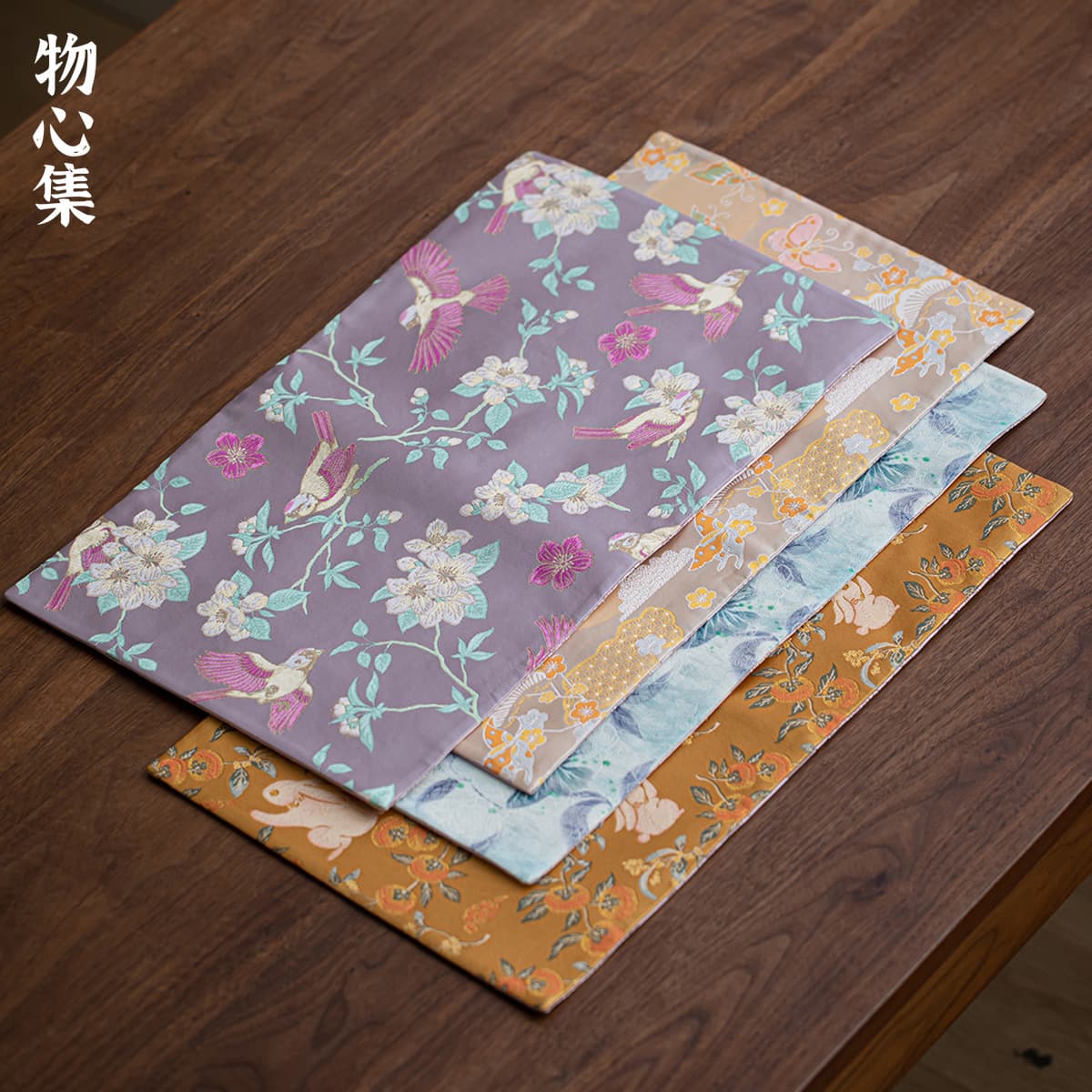 Wuxinji Brocade Double-Sided Waterproof Tea Mat, New Chinese Style Table Runner, Zen Dry Brewing Tea Mat, Tea Table Heat Insulation Pad