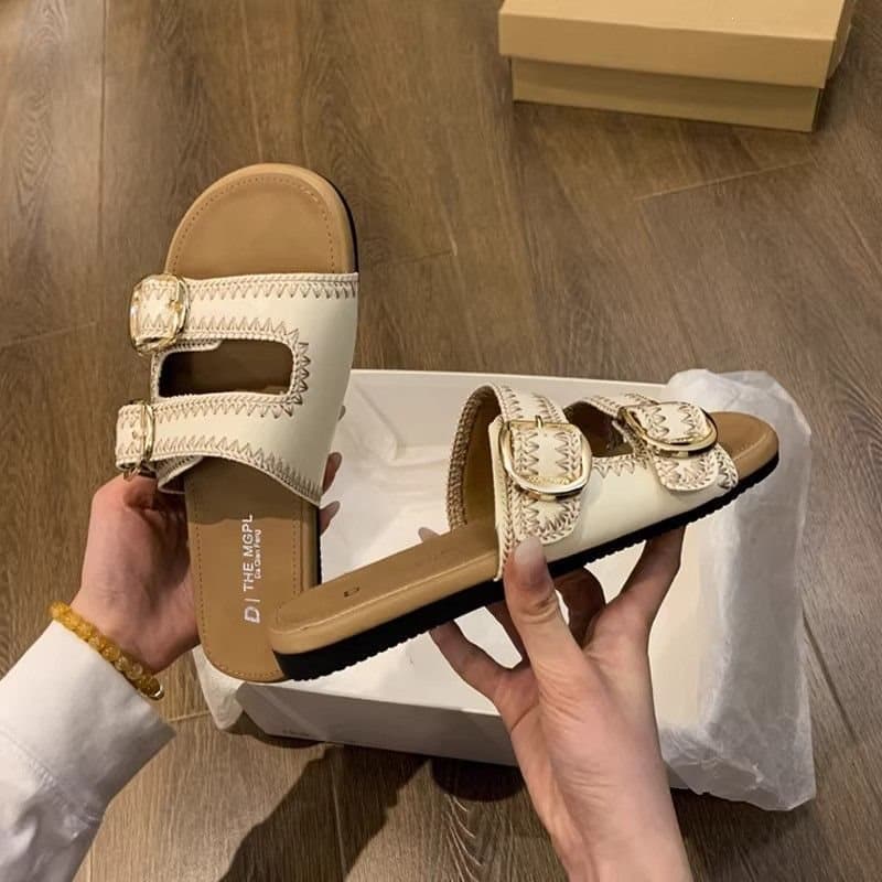 French Birkenstock Style Sandals for Women Summer 2026 New Collection Elegant Design Perfect for Dresses Beach Sandals
