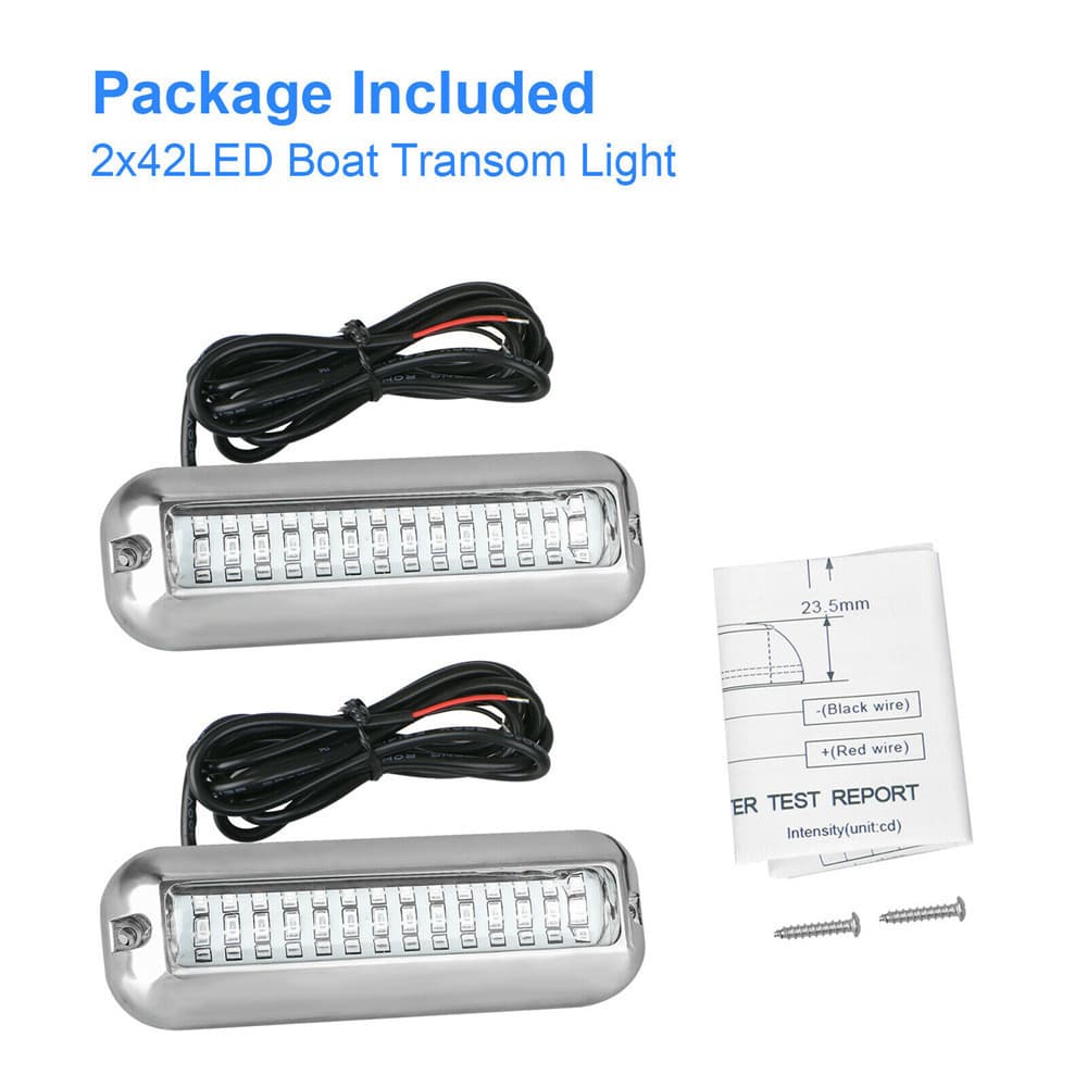 Boat Light Yacht Light 27LED Underwater Light 10-30V Waterproof 42LED High Brightness Stainless Steel Boat Submersible Diving Light