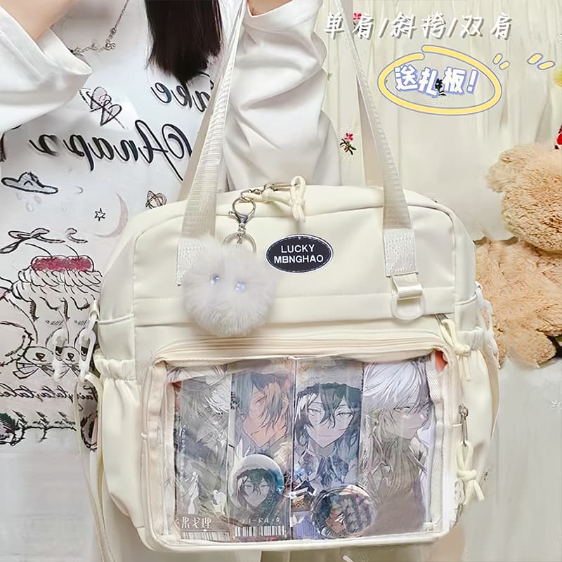 Japanese hand-held tote bag for women with large capacity student party shoulder crossbody shoulder bag cute bar Chi Guzi baby bag