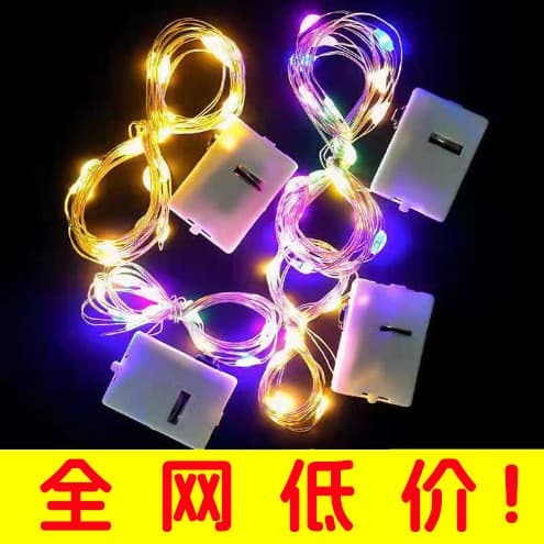 Copper Wire LED String Lights Decorative Colorful Warm White Small Box Light Button Battery Light Decoration Flower Light Fairy Lights