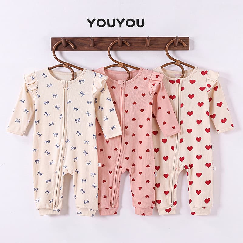 Baby Zip-Up Romper 2026 Spring/Autumn Newborn Girl Cute Cotton Jumpsuit Soft Going Out Outfit