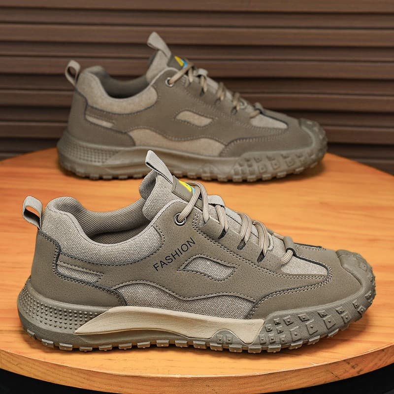 Breathable Mesh Safety Shoes, Sports Shoes with Tire Sole, Casual Outdoor Work Shoes, Men's Canvas Shoes, Men's Work Boots