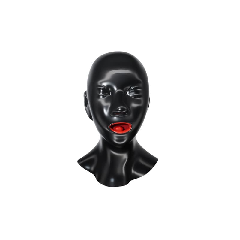 Factory Direct Supply Mouth Plug, Nasal Tube, Latex Headgear/With Braces, Female Headgear, Bdsm Confinement Latex Clothing Latex