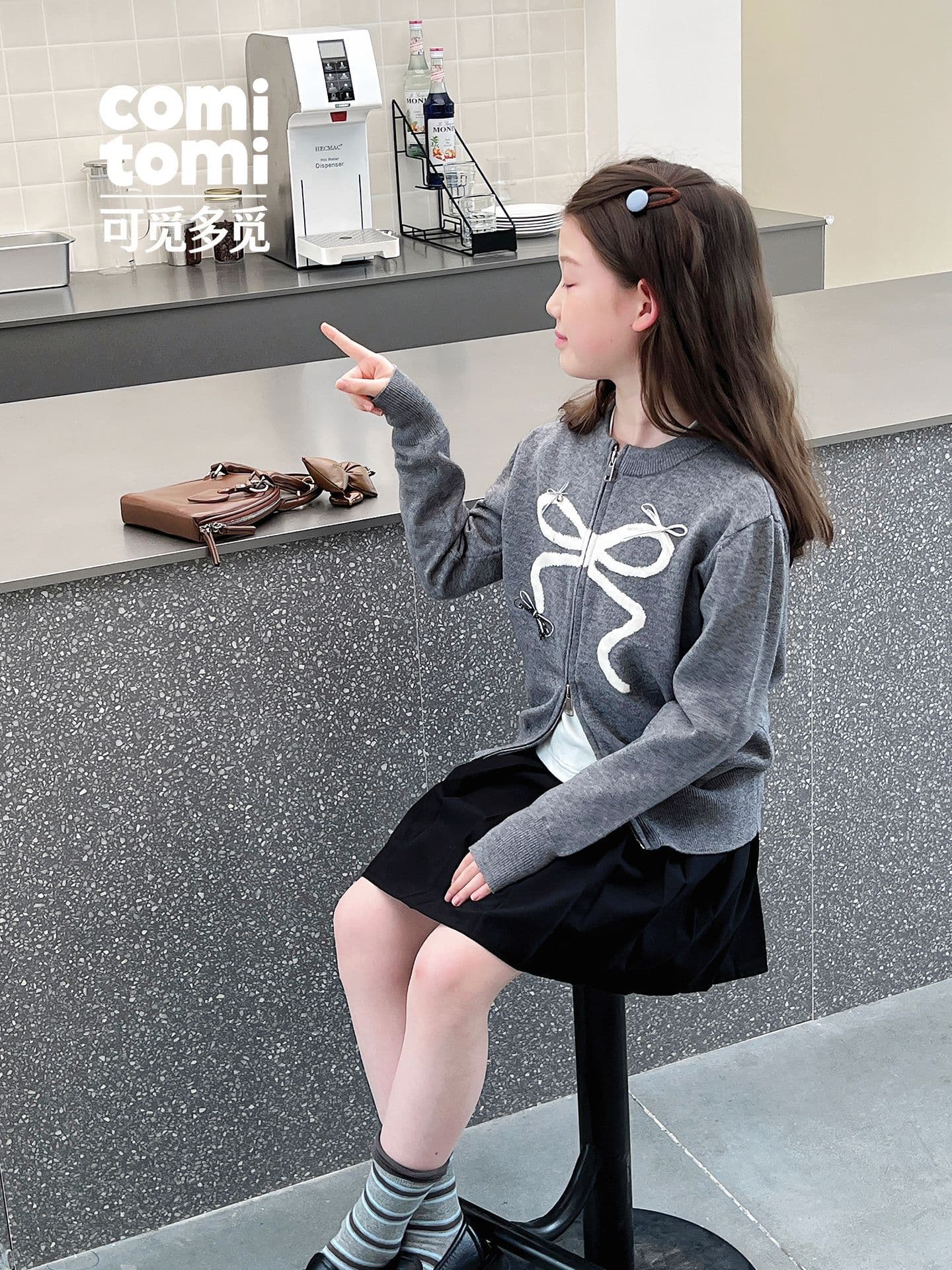 Girls' Cardigan Sweater Big Kids Knit Jacket Children's Long Sleeve Top Girls' Knitwear 2026 Spring Autumn New Arrival
