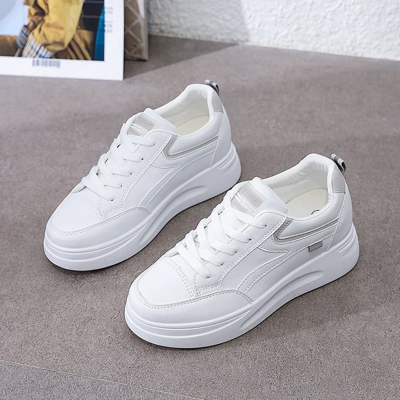 Women's 1720 Thick Sole White Sneakers Spring Autumn Casual Shoes Breathable 2021 New Inner Height Increase Versatile Skate Shoes