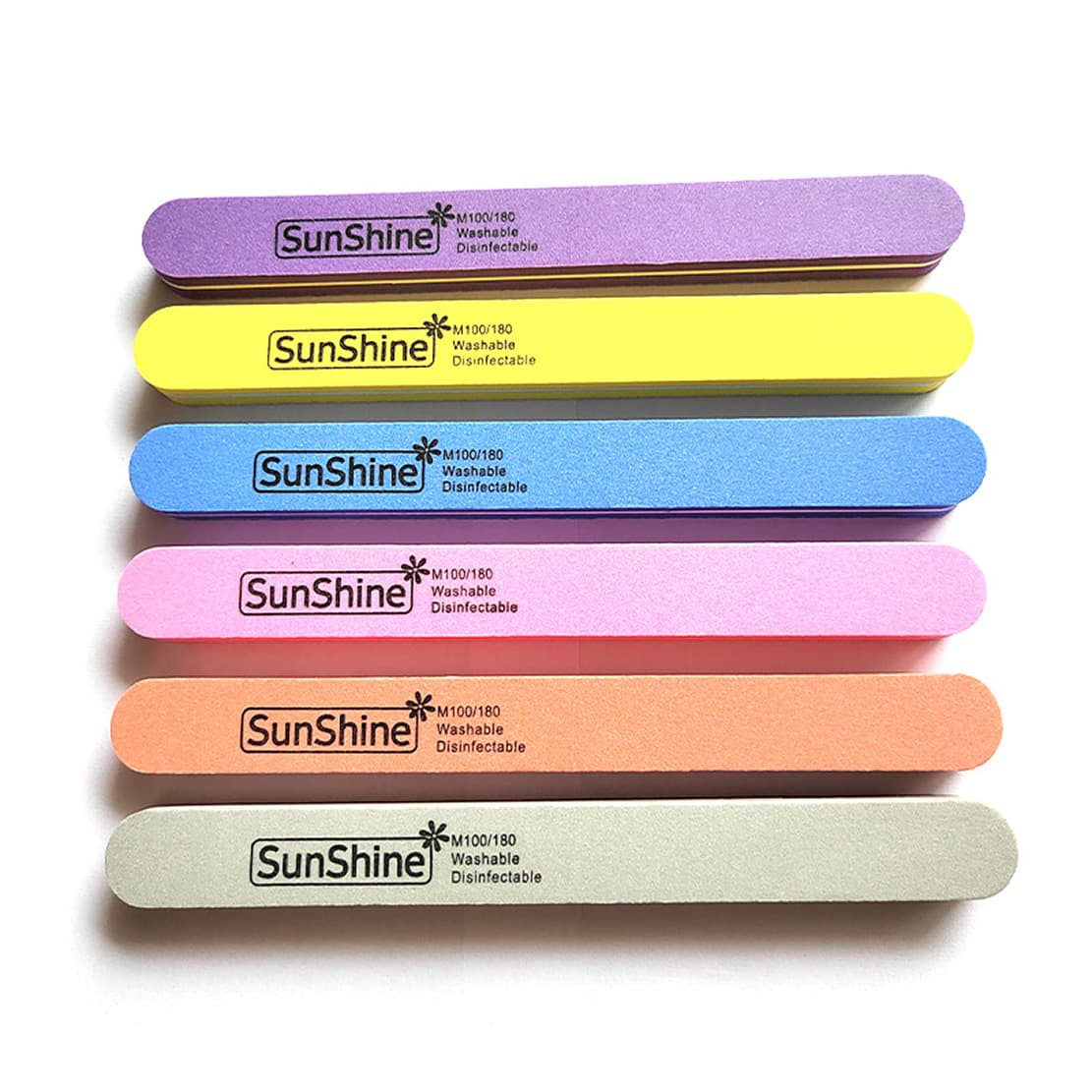 Sunshine Sponge Nail File Block, Joint Venture Nail Art Tool, Manicure Set, Finished Double-Sided Buffing Nail File Strip