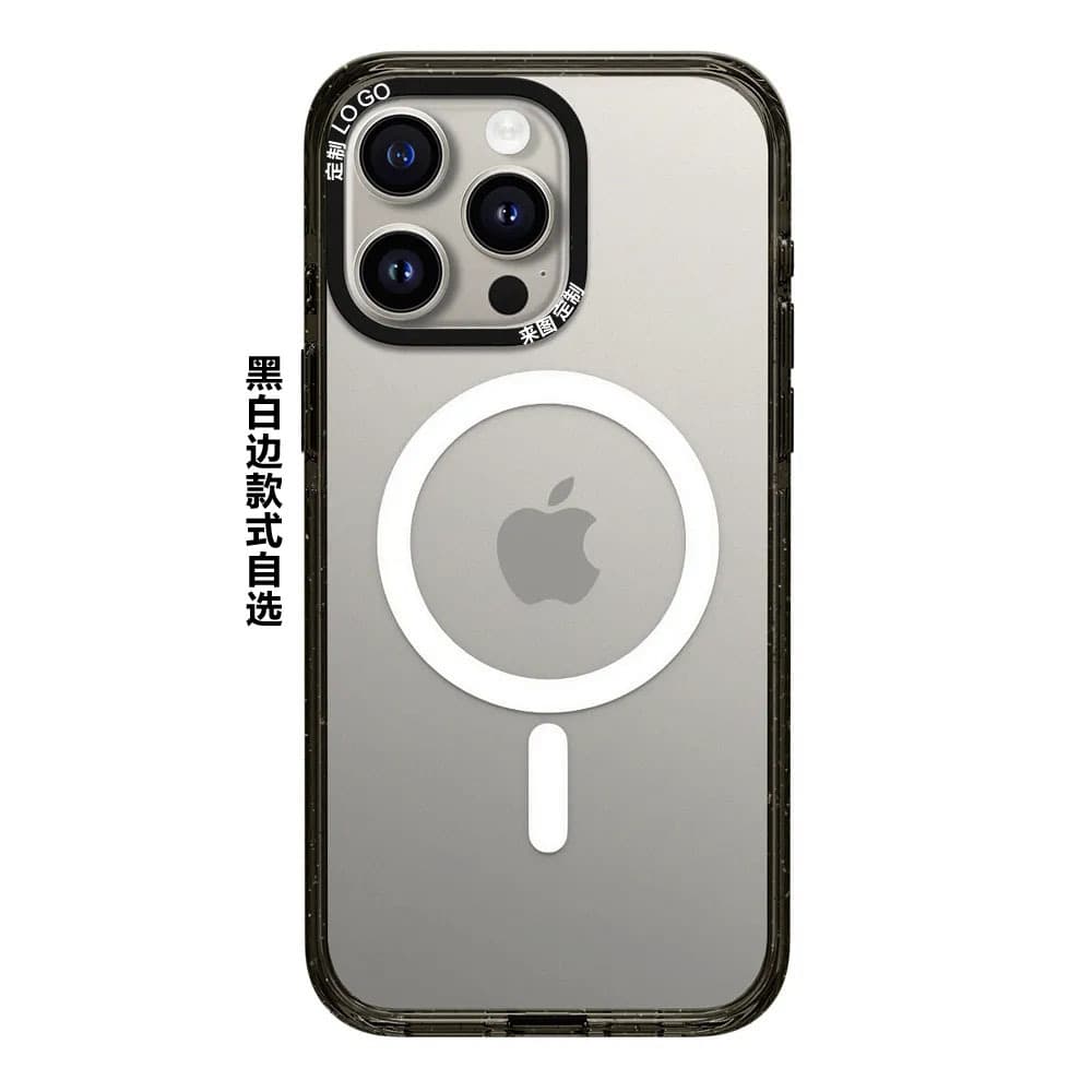 Suitable for Apple 16promax mobile phone case C home high version 15pro acrylic material 14PM black edge wholesale