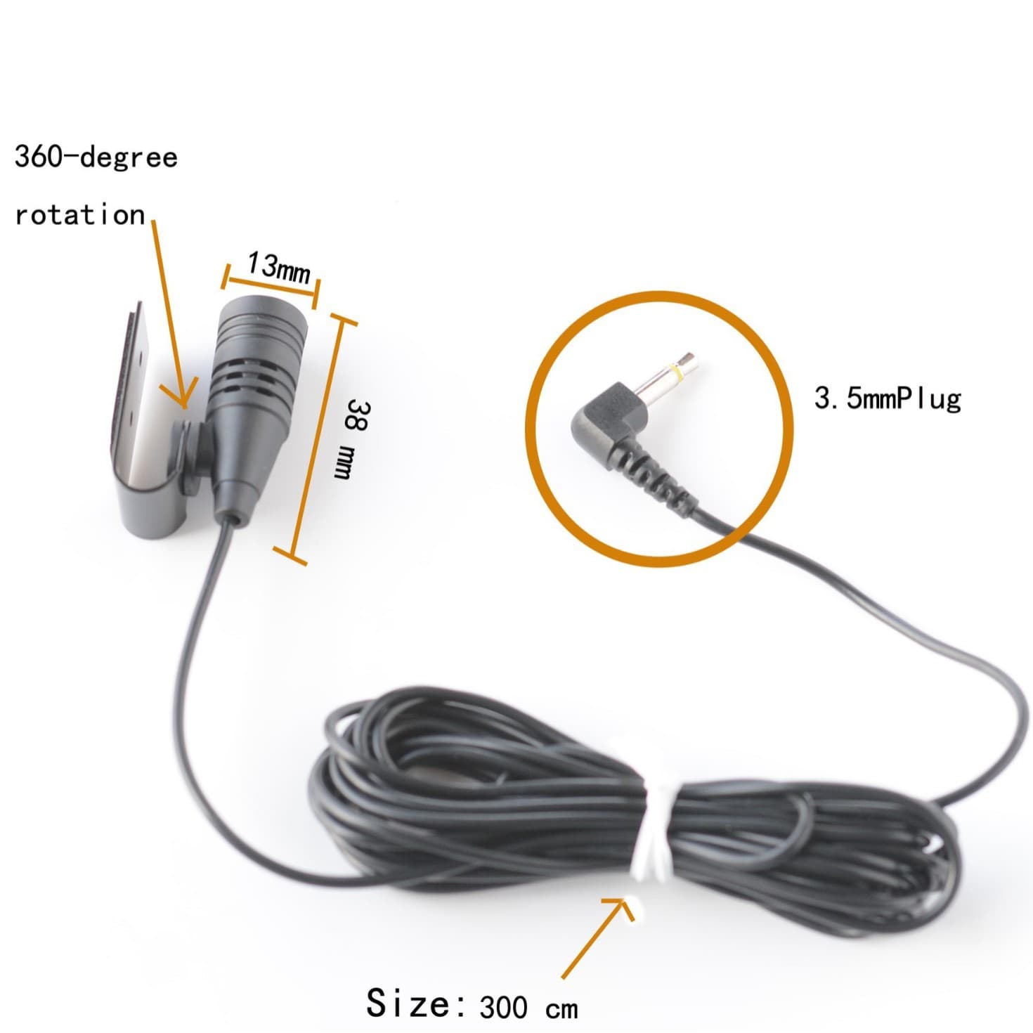 Compatible with Sony Car CD Radio Navigation Bluetooth Audio External 3.5mm Bluetooth Hands-Free Microphone