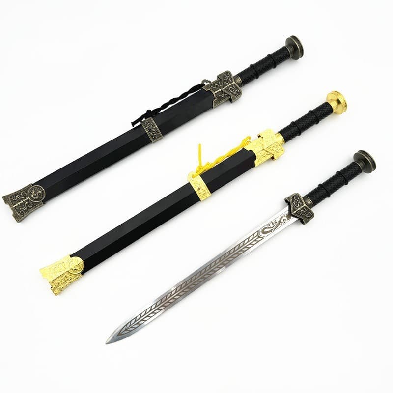 Qingyun Sword 43CM Han Sword Qin Sword Metal Crafts Sword Ancient Style Decorative Sword Scenic Spot Wholesale Unedged