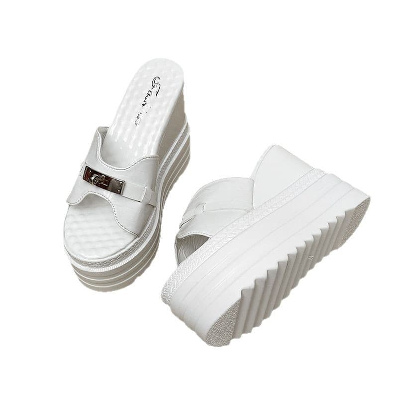 Thick Sole Slippers for Women Summer Outdoor Fashion Women's Sandals Platform Butterfly Knot Summer Beach Shoes