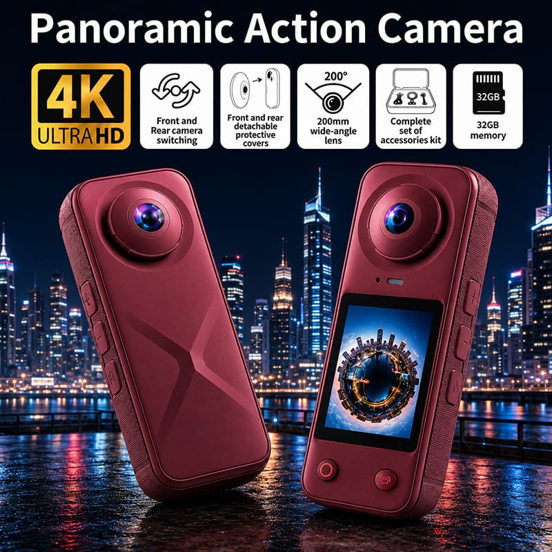 Cross-border foreign trade new model X5 pro front and rear dual cameras 2-inch screen 400W camera handheld action camera