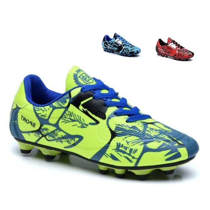Boys' Soccer Shoes Real Video, Kids' Football Boots with Long and Short Studs, Training Shoes Sizes 38 - 42 43