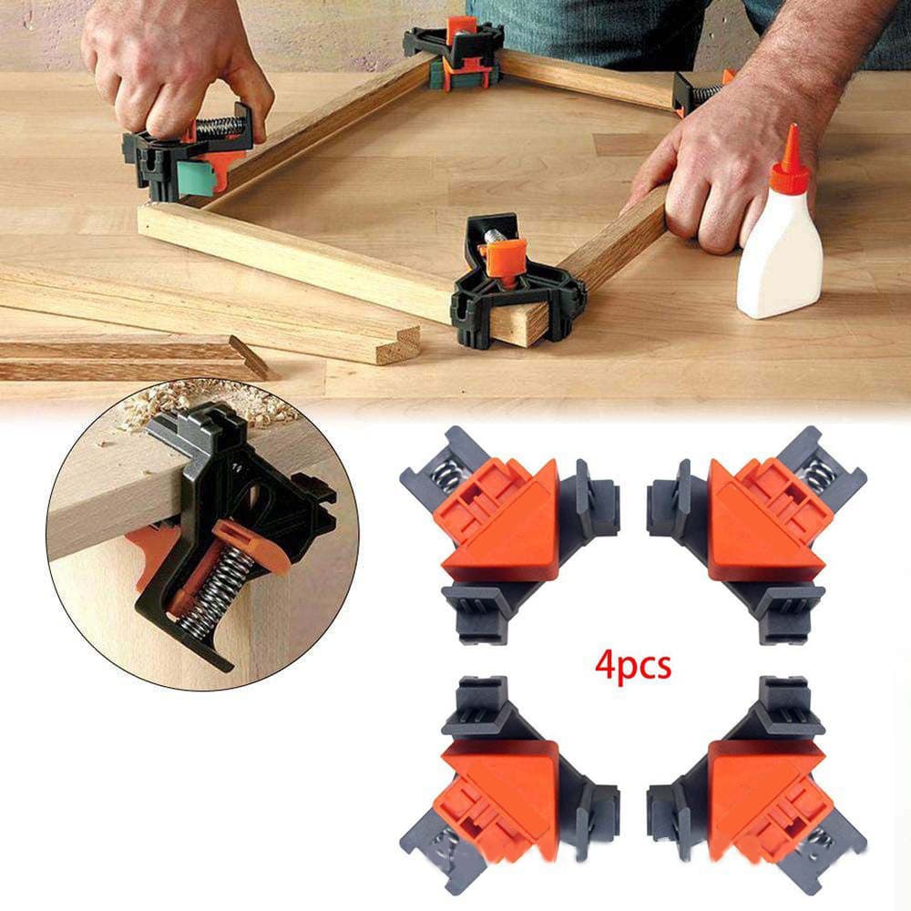 4-Piece Woodworking Right Angle Clamp Picture Frame Clamp 90 Degree Fixed Right Angle Carpentry Tool