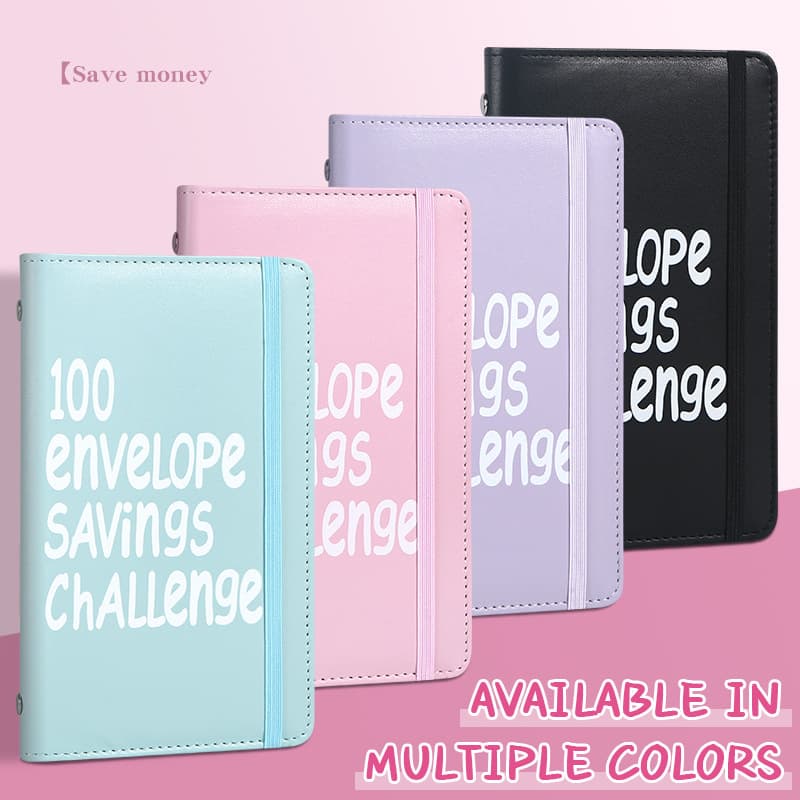 Customized temu cross-border A6 money saving challenge book 100Envelope Challenge strap 100 days money saving book