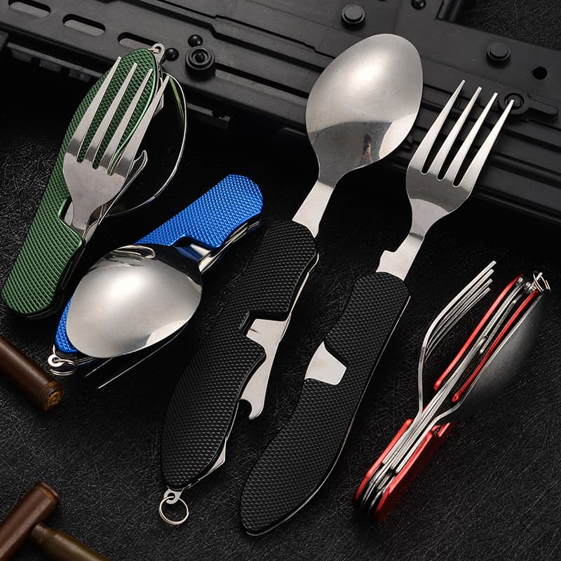 Mini Foldable Detachable Combination Outdoor Hiking Travel Cutlery Multi-open Aluminum Handle Outdoor Knife Gift Fruit Knife