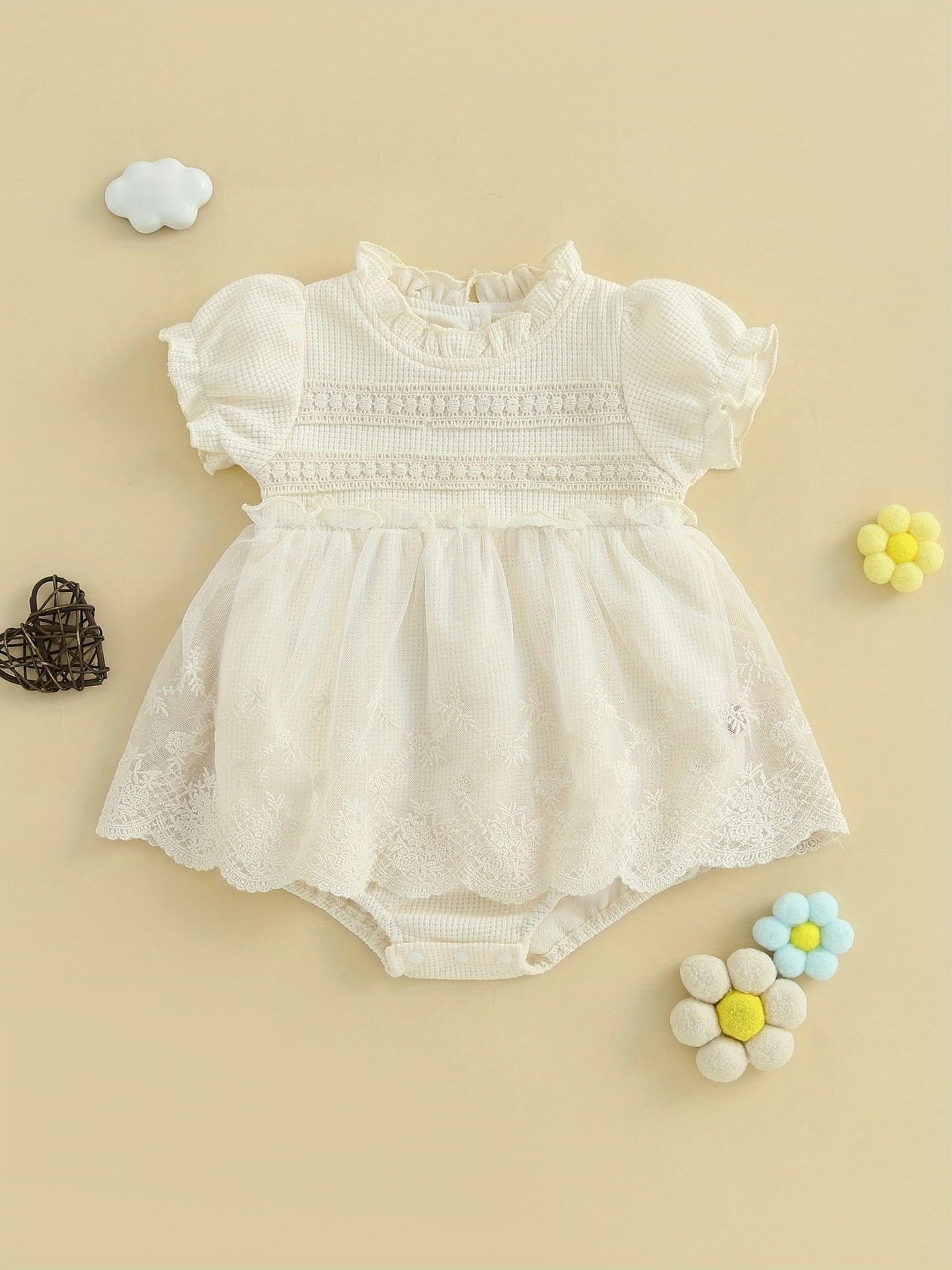 Y 53721 Summer Thin Baby Romper Dress Baby Lace Jumpsuit Cross-border Generation