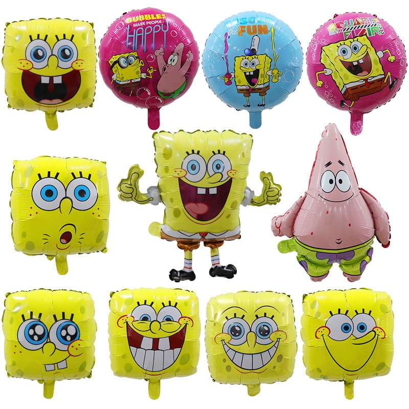 Genuine Birthday Party Decoration Props Balloon SpongeBob Cartoon Aluminum Foil Balloon Patrick Star