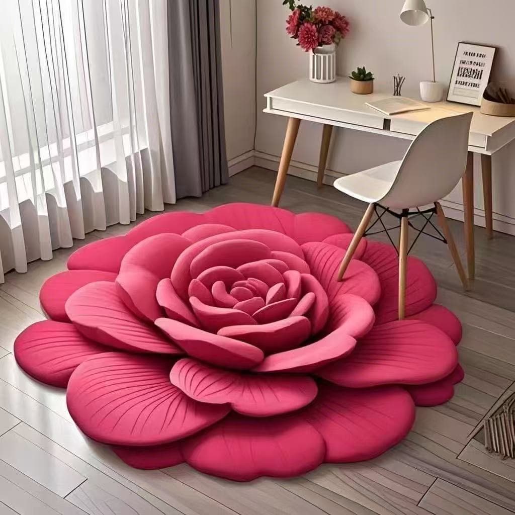 3D special-shaped flower diatom mud carpet home bathroom kitchen bathroom water-absorbent non-slip foot mat living room sofa blanket