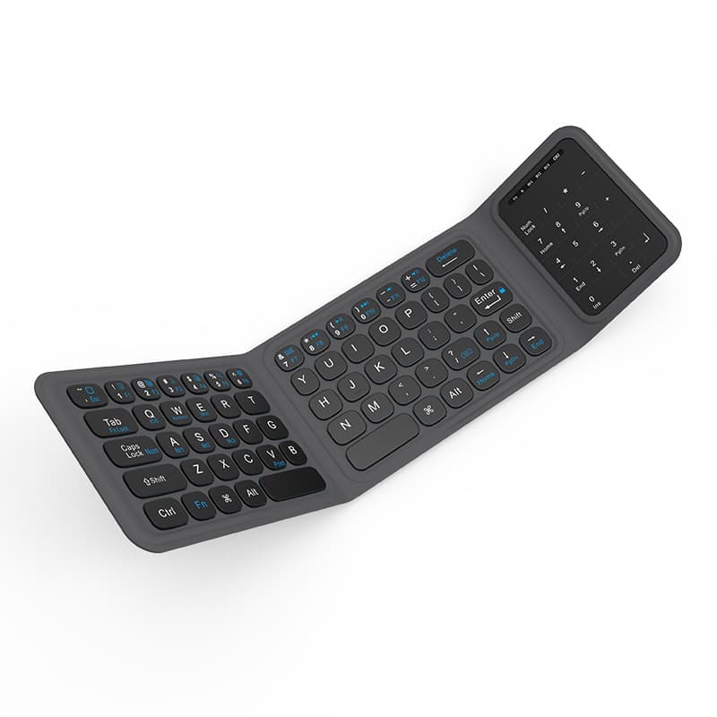 Weiwu Wireless Foldable Bluetooth Keyboard for iPad, Android Phone, Computer, Slim and Portable Keyboard FMK-05