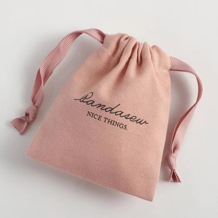 Factory Wholesale New Canvas Storage Bag, Gua Sha Board, Travel Daily Essentials, Portable Drawstring Bag, Pull-String Drawstring Pouch