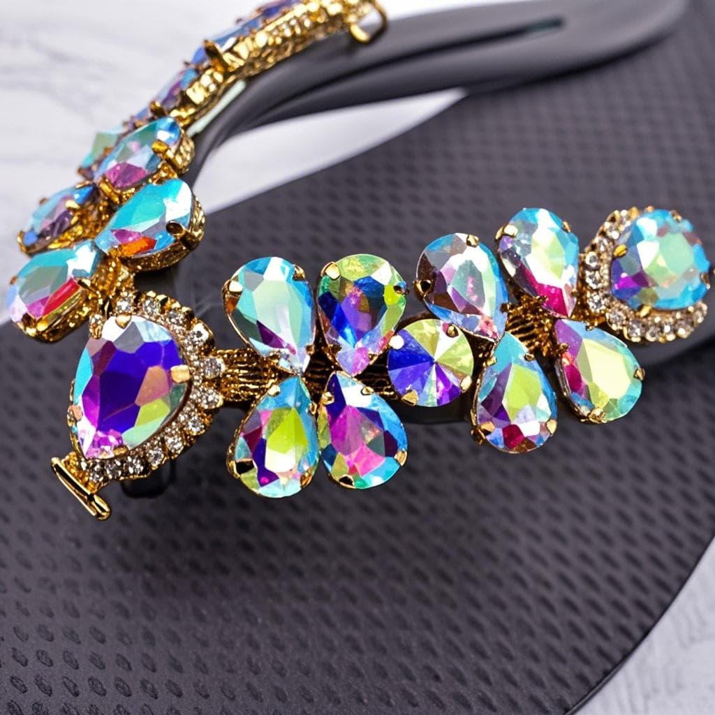 Shoe Chain Sandals with Clear Texture, Slimming Leg Look, Unique Design, Versatile for Daily Wear and Beach Outings
