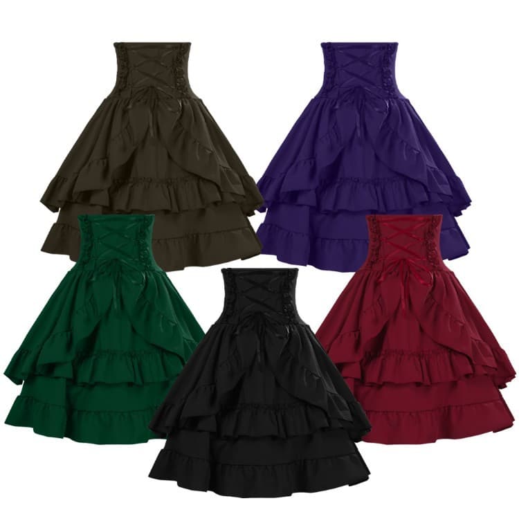 Gothic multi-layered cake skirt, dark Lolita skirt, Victoria Halloween cosplay performance