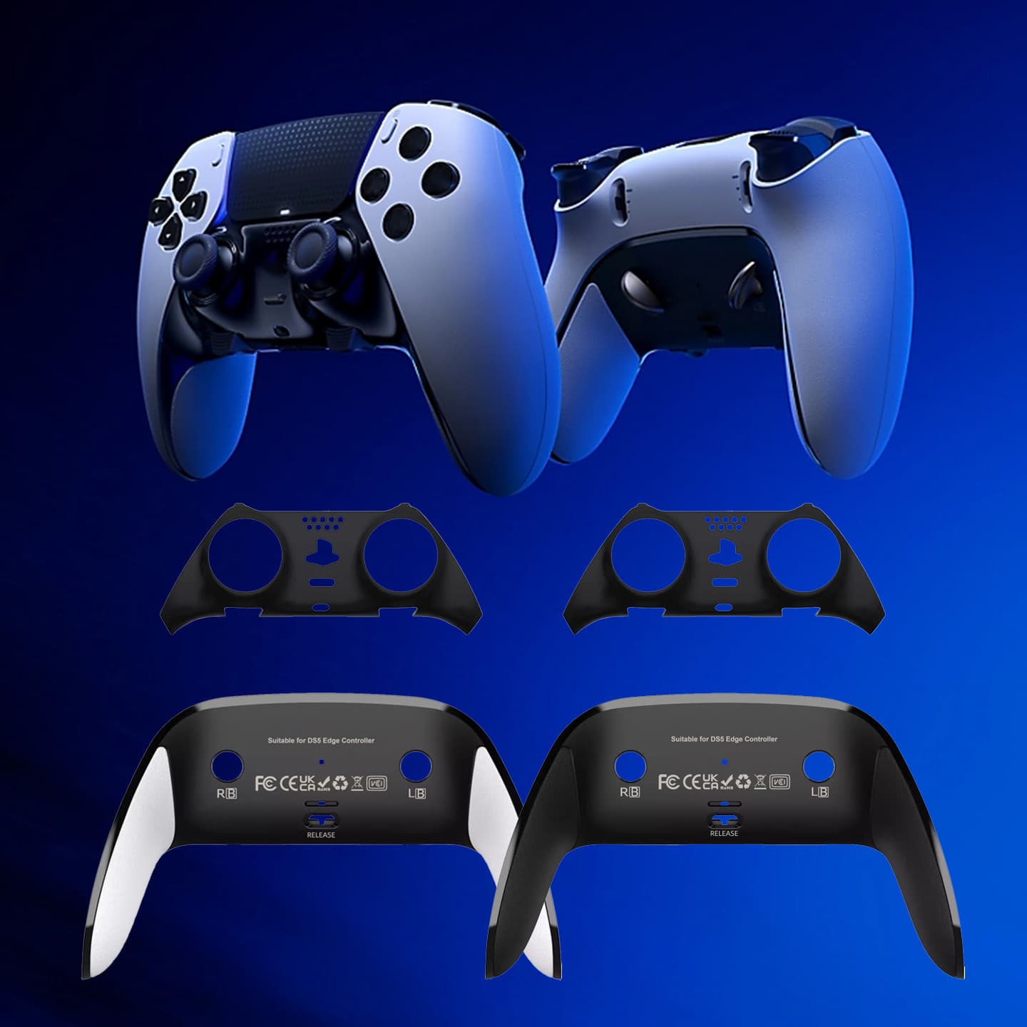 Cross-Border Bestseller PS5 EDGE Elite Controller Grip Accessories DS5Edge Replaceable Shell Decorative Panel Set