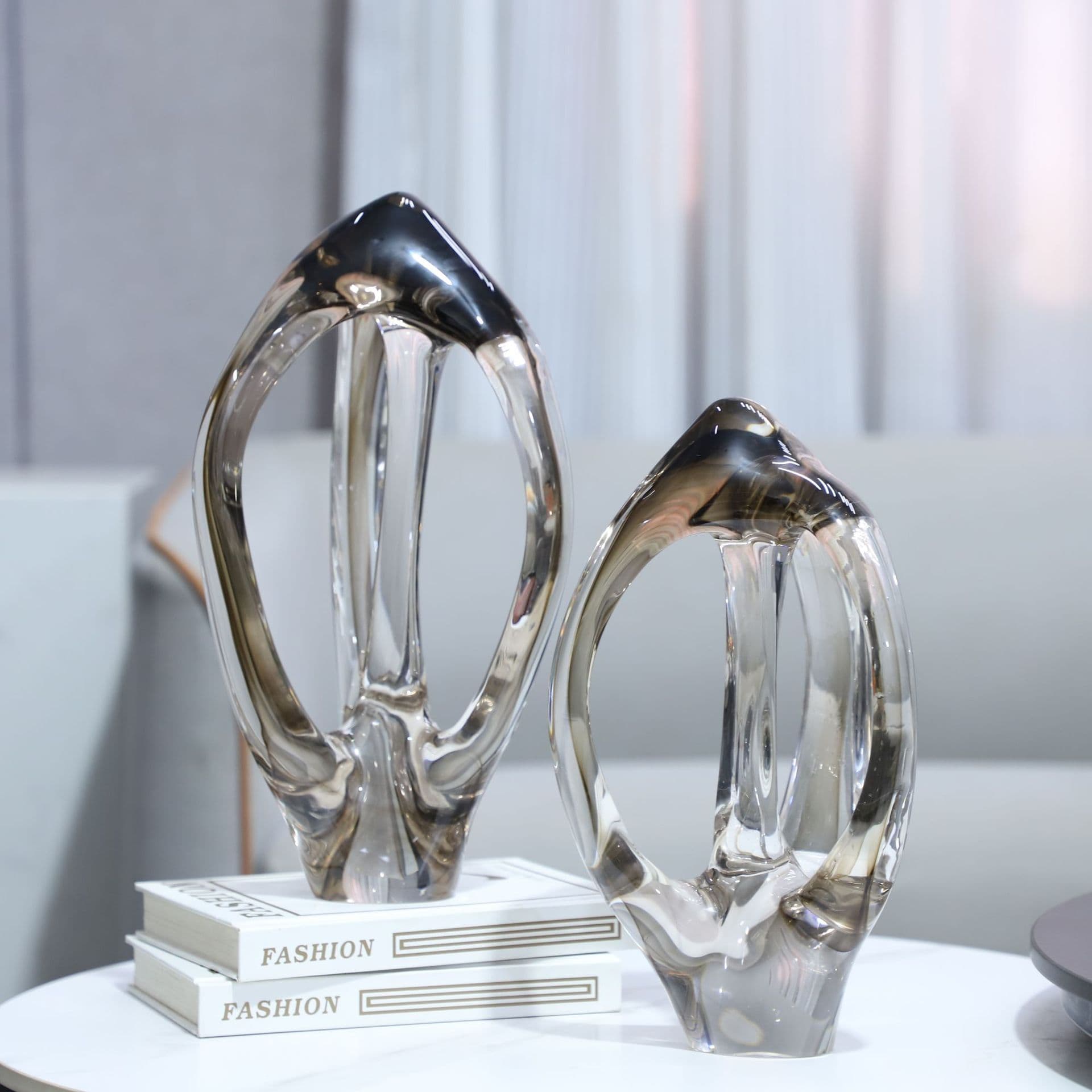 European light luxury geometric hollow ornaments living room entrance TV cabinet hotel bedroom model room soft decoration home accessories