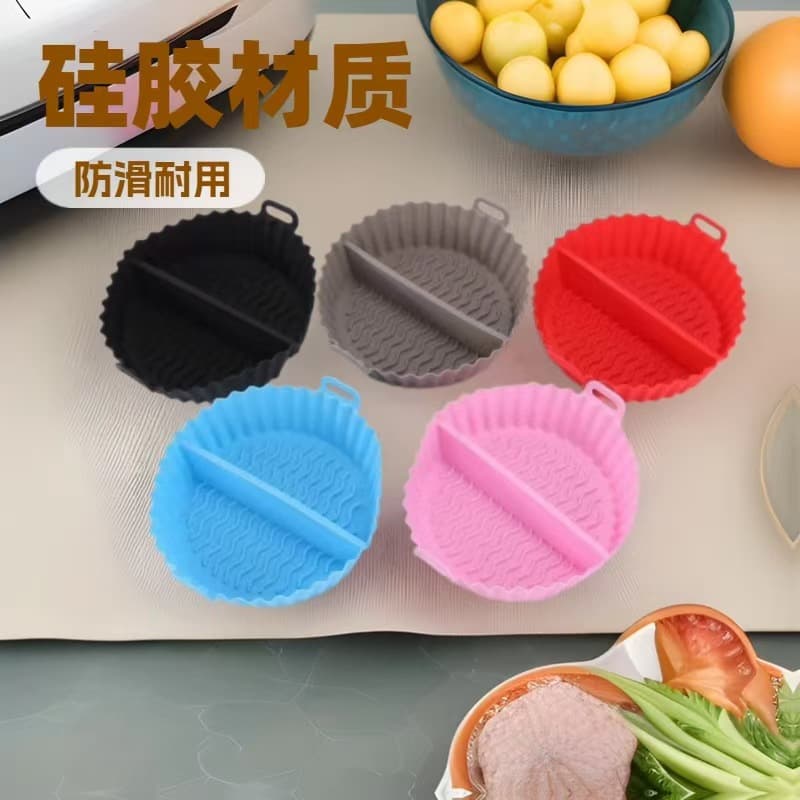 Divided Silicone Food-Grade Baking Pan, Silicone Cake Baking Pan, Microwave Baking Pan, Oven Baking Pan, Air Fryer Baking Pan