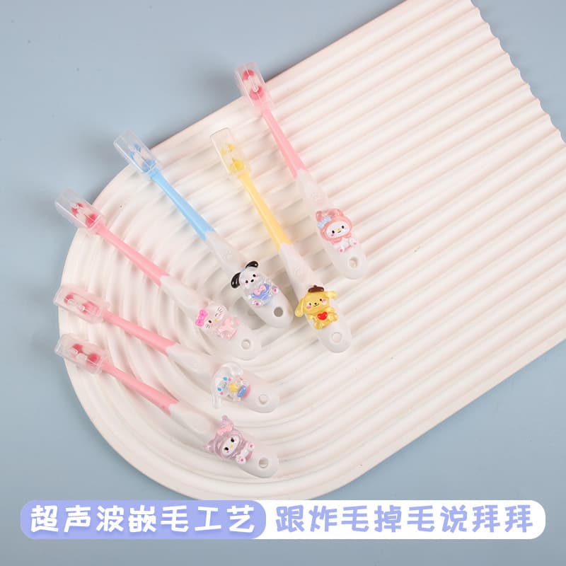 Sanrio Cute Cartoon Children's Toothbrush Baby Soft Bristles Ages 3-12 Ultra-Fine Small Head Dental Care Oral Care