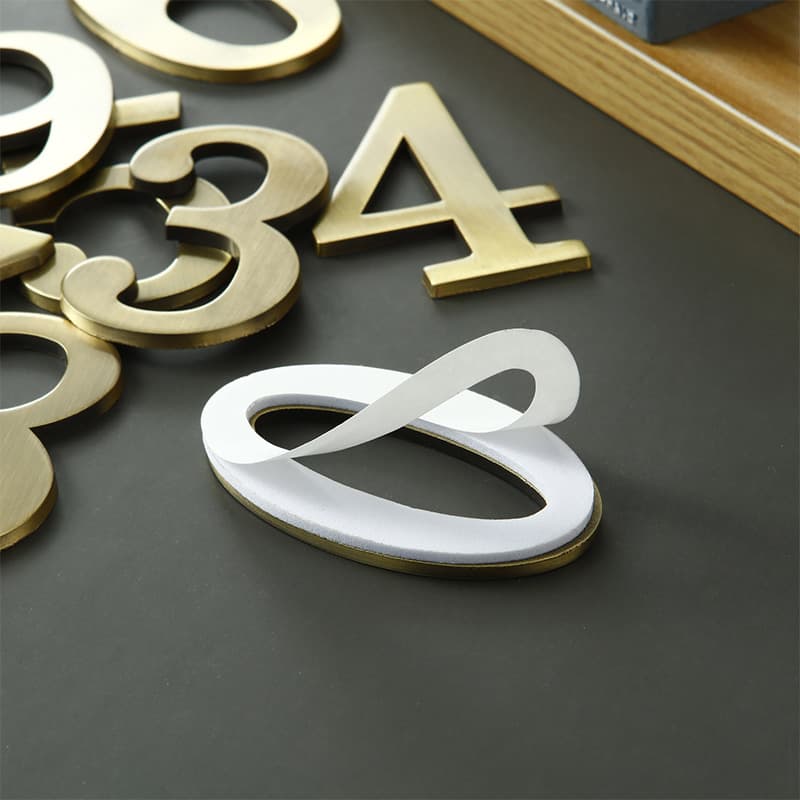 Adhesive Household Large Back-glue Solid Metal Hotel Apartment Room Private Room Inn Number Door Plates