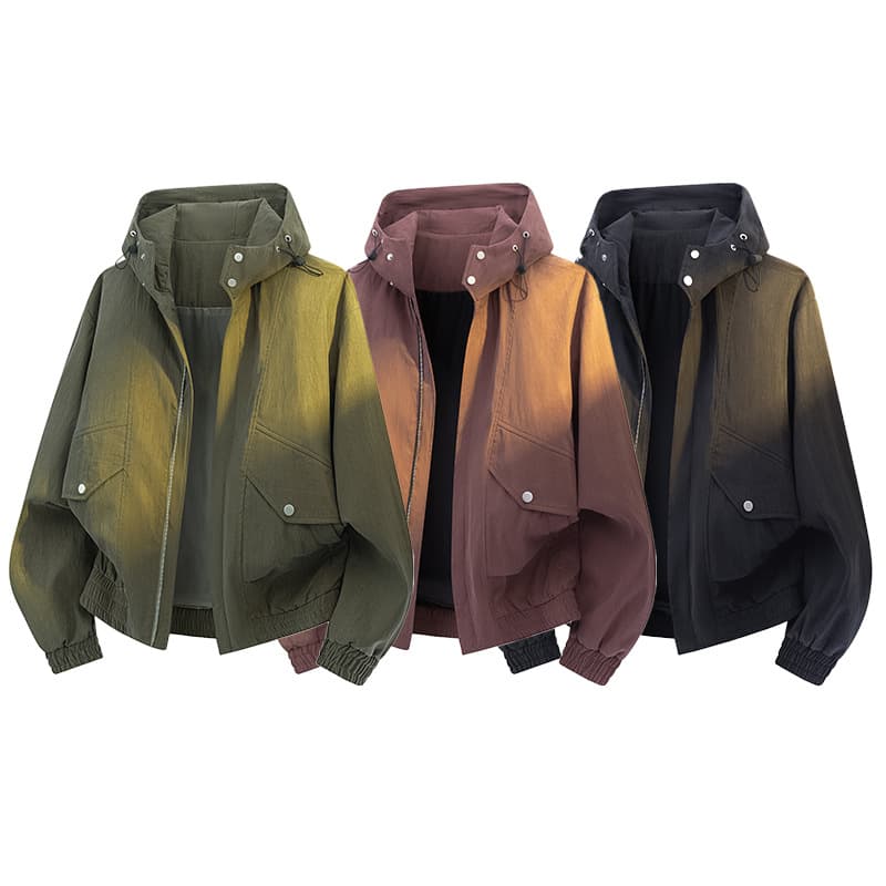 M-8XL Spring/Autumn Workwear Jacket Casual Men's New Loose Fit Versatile Plus Size Hooded Jacket Coat Trendy