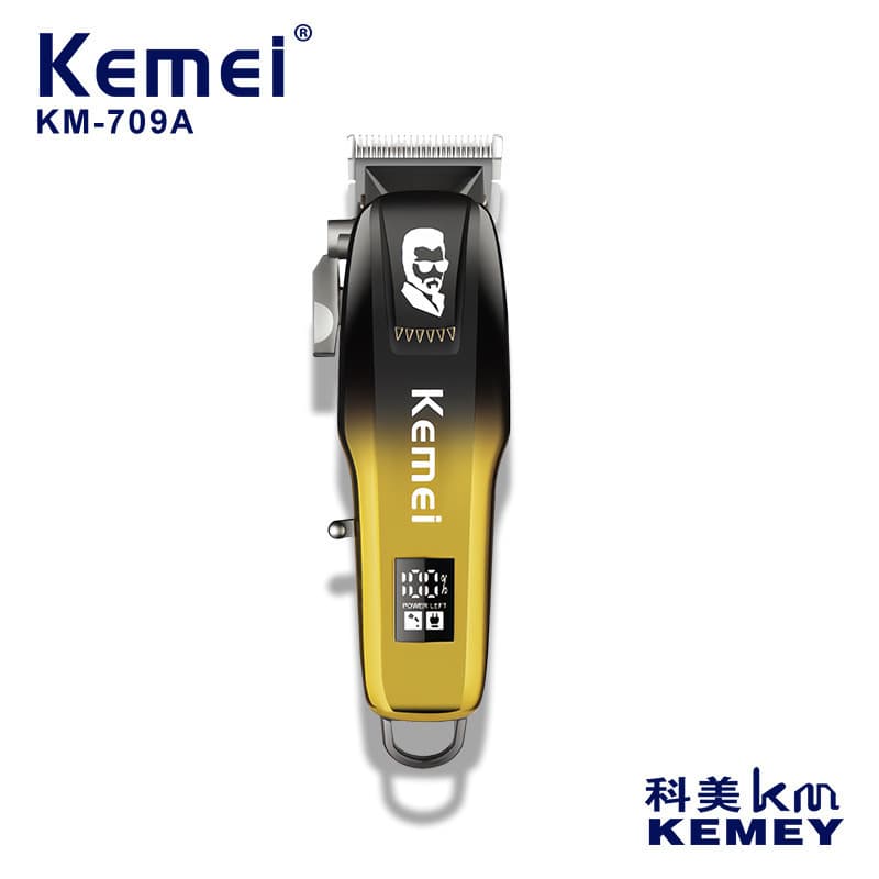 Kemei KM-709A Hair Clipper New Electric Hair Trimmer High Power Stainless Steel Blade Professional Barber Hair Cutting Tool
