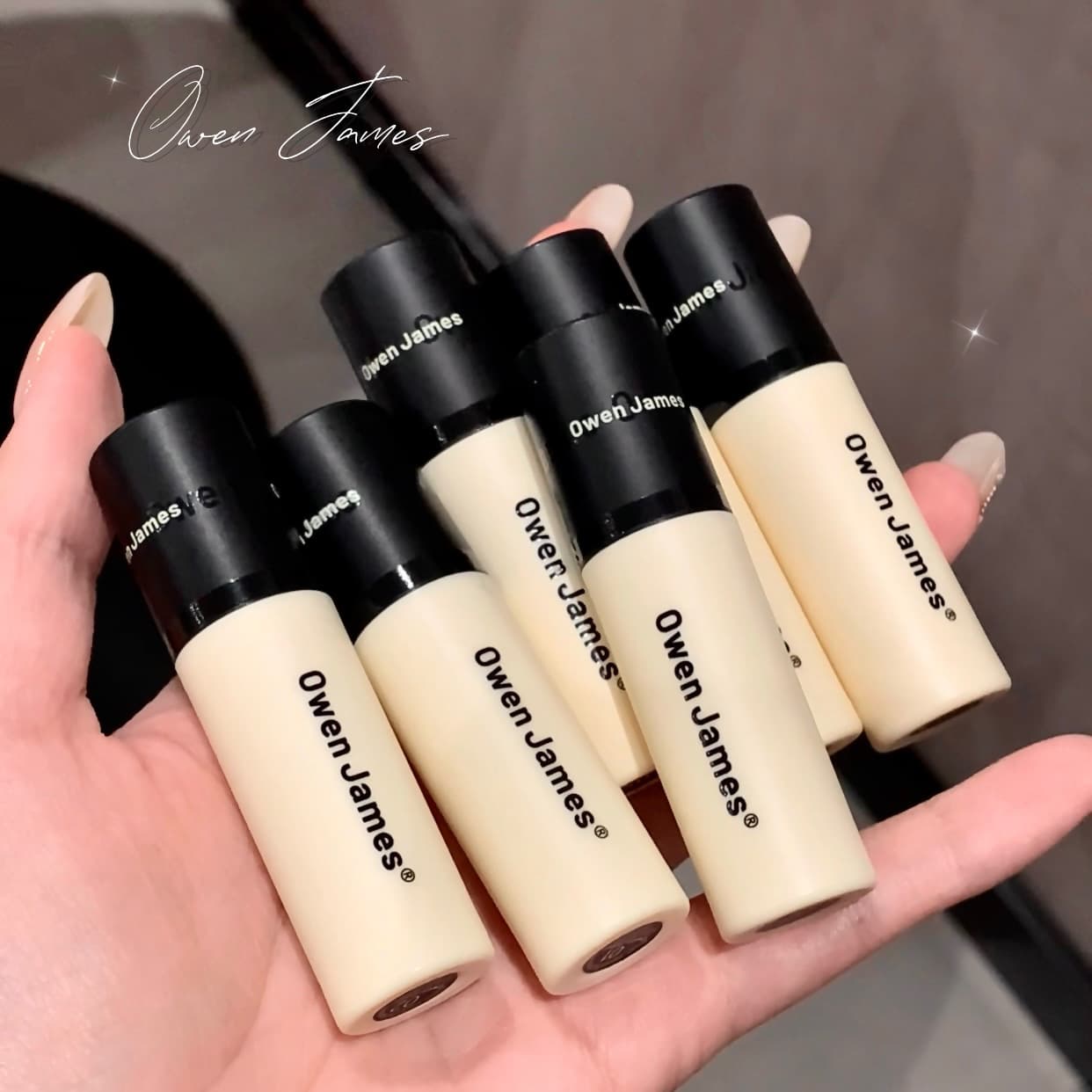 Owenjames Cheese Cream Lip Glaze Matte Velvet Long-Lasting Lipstick Lip Glaze High Appearance Student