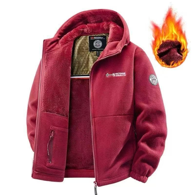Oversized Warm Thick Double-Layer Hooded Fleece Jacket for Export to Norway, Cross-Border EU Size Quilted Coat