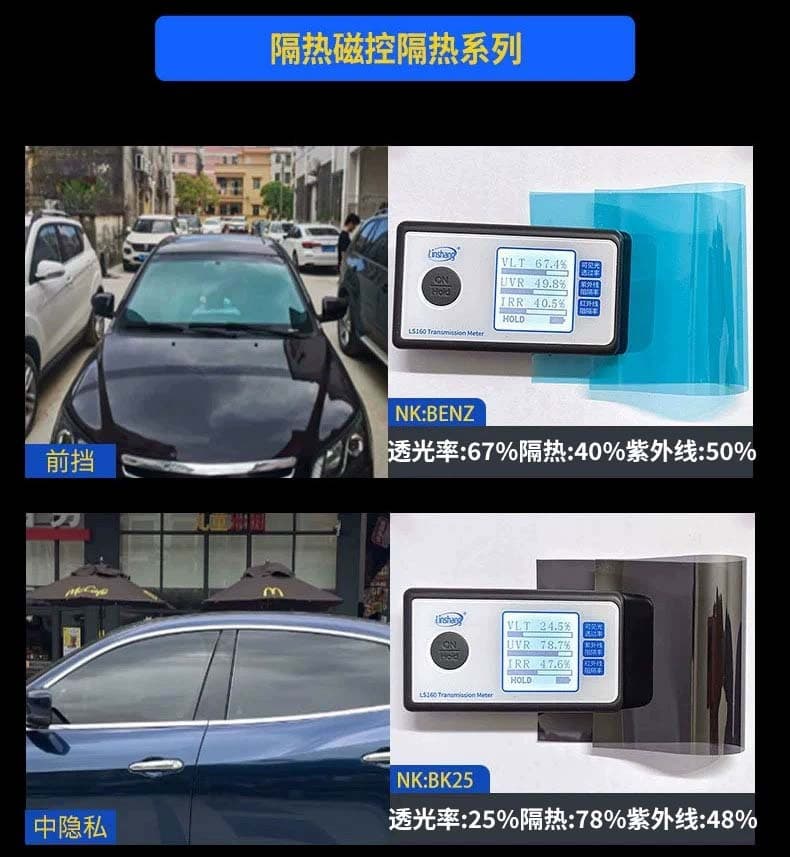Car Window Tint Film Heat Insulation Film Front Windshield Film with Installation Window Explosion-Proof Film Privacy Film Sun Film