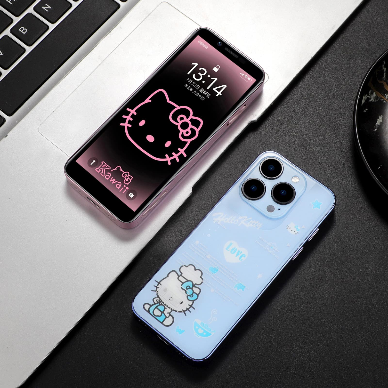 2025 cross-border hot-selling K68 new Hello Kitty mobile phone cartoon cute children's mini mobile phone